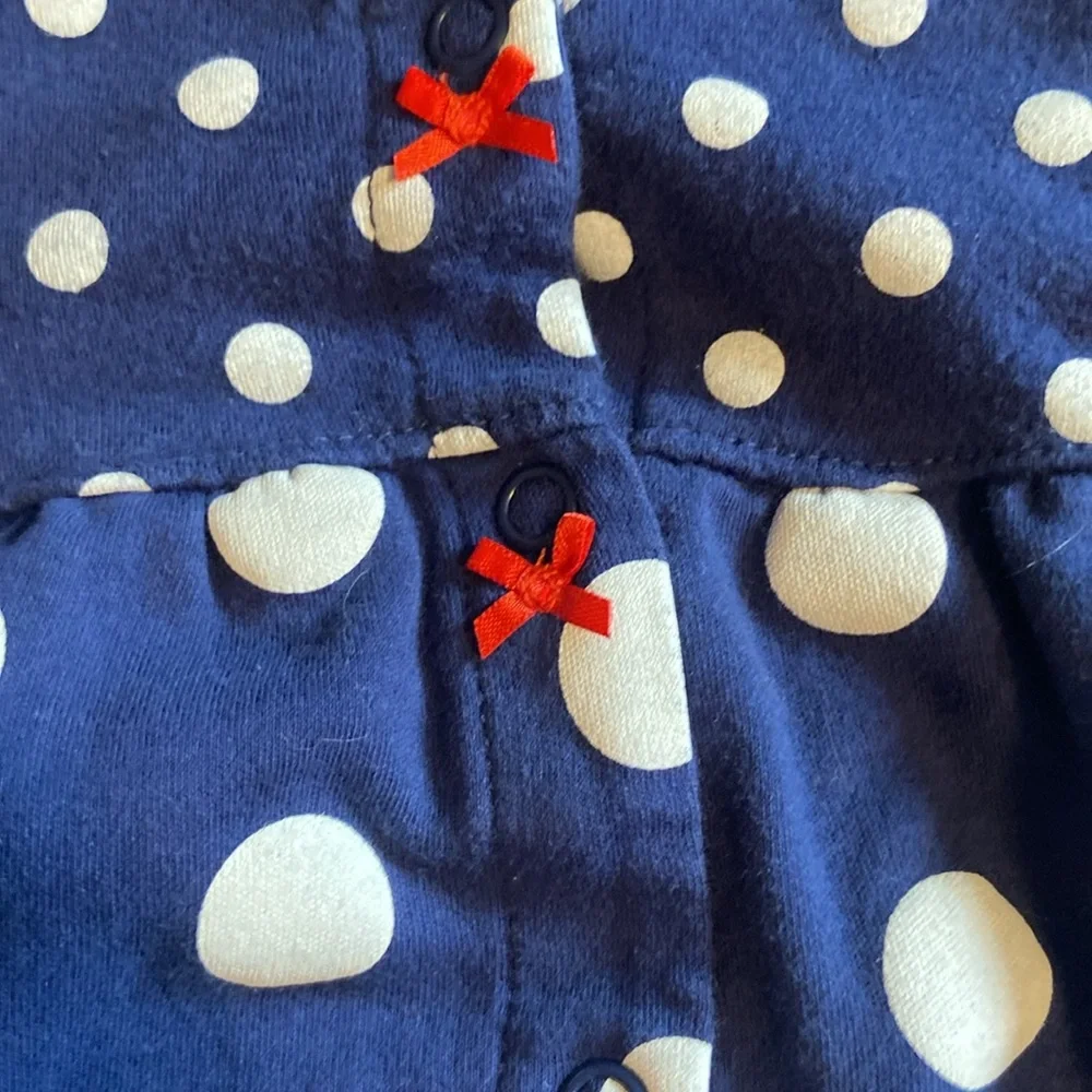 2 Carter’s Girls Short Sleeve Summer Outfits  Size 18 Months Polka Dot Stripes